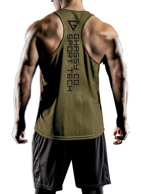 Ghassy Co. تي شيرت داخلي للياقة البدنية للرجال بتقنية جفاف Y-Back جيم GYM-101  - Image 1