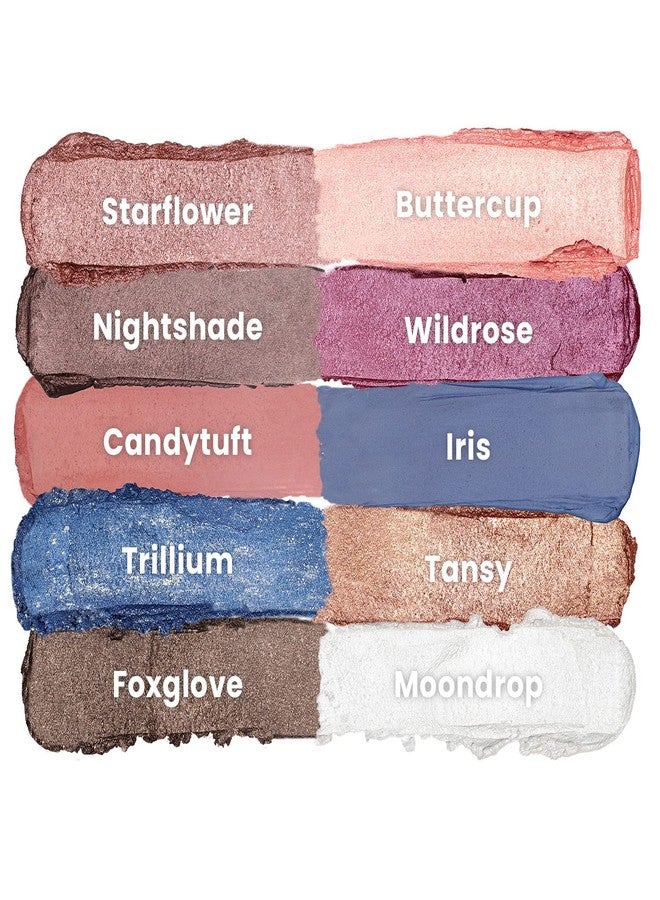 ترو+لوستشيوس باليت ظلال العيون True + Luscious Flora Furiosa - مطفية، لامعة، ساتانية - نباتية، خالية من التلك، ولم تُجرَّب على الحيوانات - 10 ألوان غنية بالأصباغ - Image 5