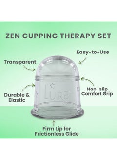 Lure Essentials Silicone Cupping Therapy Set 6 Professional Massage Cupping Cups For Cupping Therapy Cup Kit For Massage, Myofascial Release, Cellulite Reduction  - Image 3