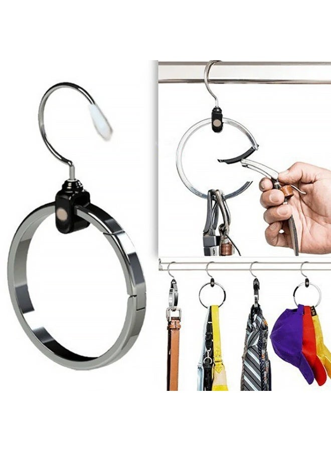 Multipurpose Closet Hangers- Tie and Belt Hanger for Closet- Great Space Saving Belt Organizer for Wardrobe - Ideal for Storing Belts, Ties, Scarfs, Baseball Hats, Purses & More- 1 Pack - Image 1