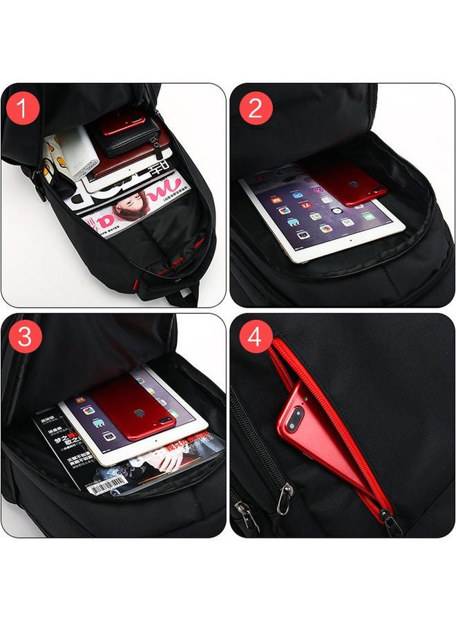 Datazone Light Weight And Water Resistant Laptop Backpack Red/Black - Image 3
