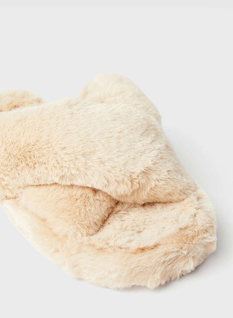 Ted Baker Lopply Faux Fur Cross-Over Slipper  - Image 4