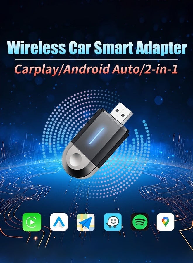 ديقيساند محول Mini CarPlay اللاسلكي 2 في 1، محول لاسلكي لأنظمة Apple Auto وAndroid Auto - جهاز Mini CarPlay مطور مع منفذ USB من النوع C، سهل الاستخدام، يحول نظام CarPlay السلكي إلى لاسلكي، متوافق مع 99% من السيارات - Image 5
