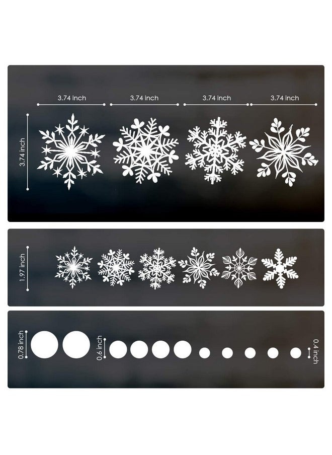 DC-BEAUTIFUL 318 Pcs Christmas Snowflakes Clings Decoration Set, White Christmas Theme Window Stickers, Winter Snow Flakes Clings Party Decal (12 Sheets)  - Image 2