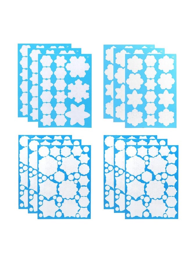 DC-BEAUTIFUL 318 Pcs Christmas Snowflakes Clings Decoration Set, White Christmas Theme Window Stickers, Winter Snow Flakes Clings Party Decal (12 Sheets)  - Image 3