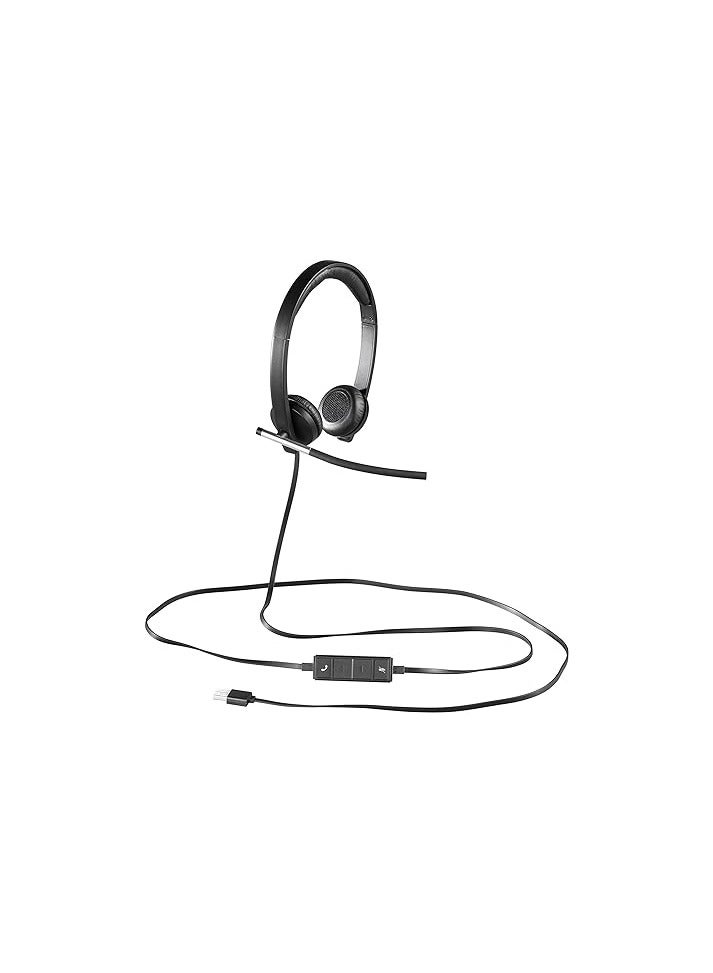 PROMASS H650e Wired Headset, Stereo Headphones with Noise-Cancelling Microphone, USB, In-Line Controls  - Image 4