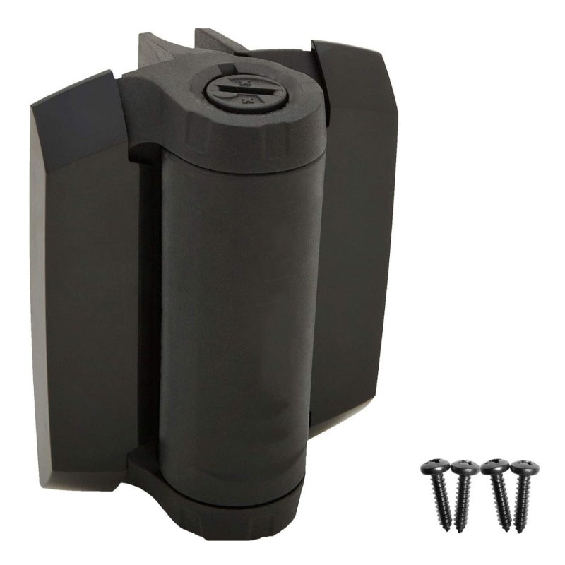 Automatic Door Hinge: 2Pcs Black Heavy-Duty Nylon - Auto Self-Closing Adjustable Hinge for Outdoor Pool Gates, Garden Fences and Aluminum Door Frames - Image 3