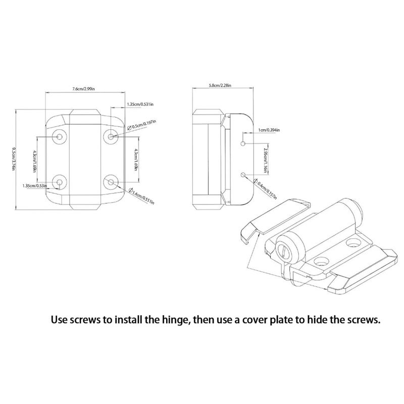 Automatic Door Hinge: 2Pcs Black Heavy-Duty Nylon - Auto Self-Closing Adjustable Hinge for Outdoor Pool Gates, Garden Fences and Aluminum Door Frames - Image 5