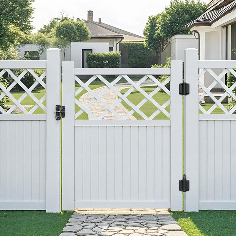 Automatic Door Hinge: 2Pcs Black Heavy-Duty Nylon - Auto Self-Closing Adjustable Hinge for Outdoor Pool Gates, Garden Fences and Aluminum Door Frames - Image 2