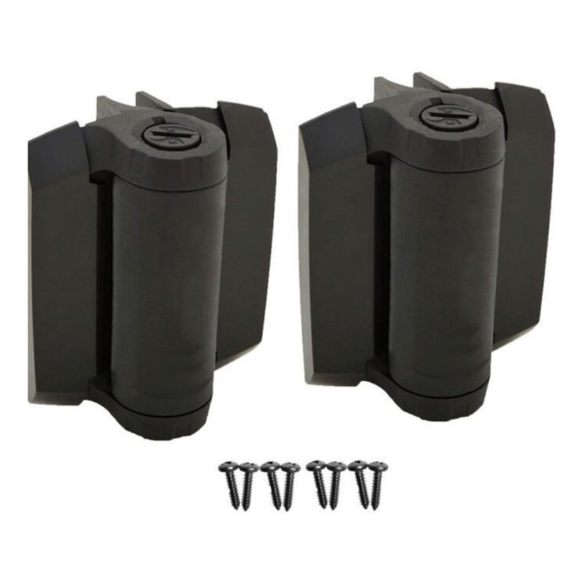 Automatic Door Hinge: 2Pcs Black Heavy-Duty Nylon - Auto Self-Closing Adjustable Hinge for Outdoor Pool Gates, Garden Fences and Aluminum Door Frames - Image 1
