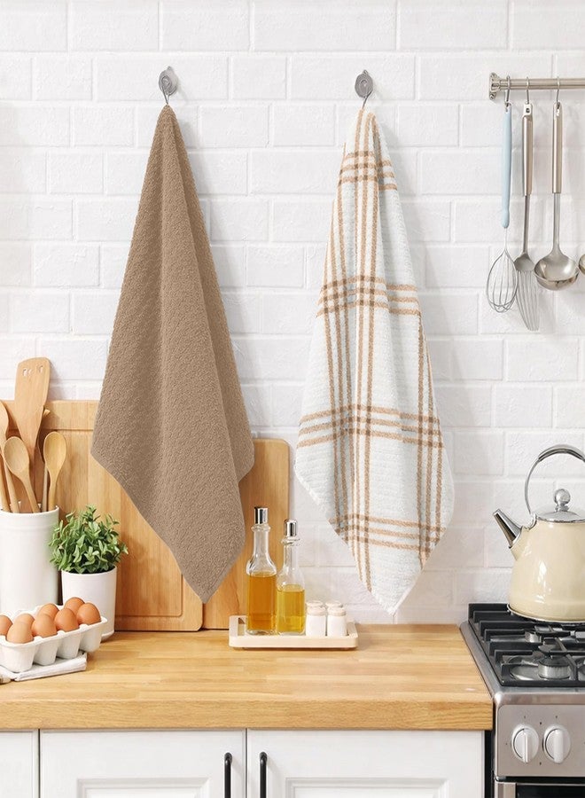 RIVERSIDE Pack of 6 Premium Kitchen Towels Set 16 x 26 Inches, 100% Ring Spun Cotton Super Soft Tea and Bar Towels Set, Quick Drying Dish Towels for Drying Dishes (Tan) - Image 4