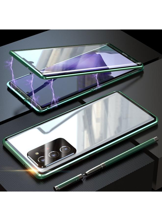 اس-توب جراب لهاتف Samsung Galaxy Note20 Ultra بإطار معدني مغناطيسي وغطاء زجاجي مقوى مزدوج الجوانب - Image 1