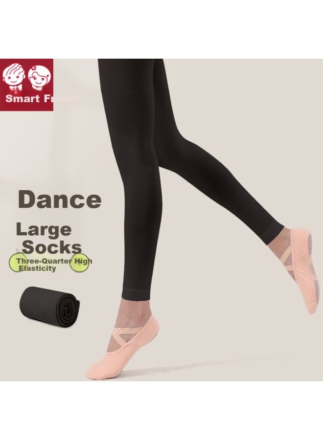 Smart Friends Zhiyouban Girls Dance Socks Ballet Nine-point Tights Children's Black Stockings Professional Grading Practice Dance Base Layer Socks - Image 1