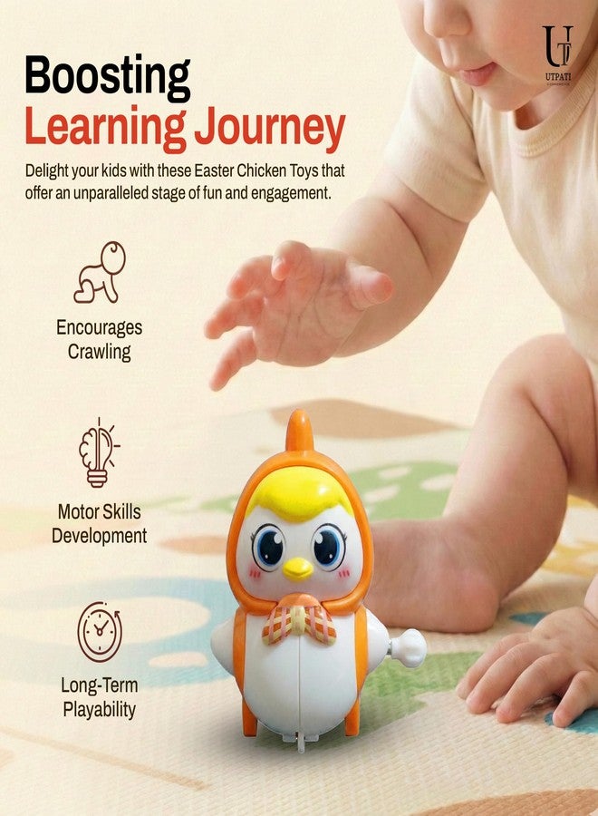 UTPATI Chicken Toys for Kids, Swinging Chain String Magnetic Hen with Chick Learning to Crawl Spring Toy, Crawling Wind-up Duck, Walking Chicken Cute Windup Toy for Boys Girls Toddler - Image 5