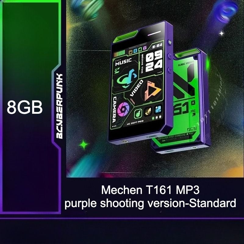 Mechen T161 Portable Bluetooth MP3 MP4 Player, HD Display Screen, 8gb, Purple - Image 1