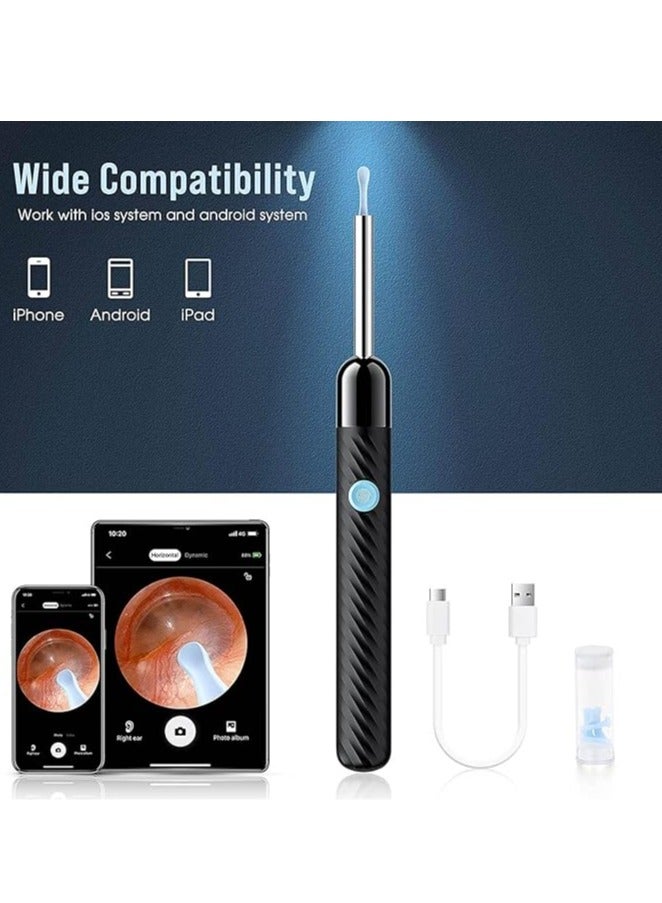 Generic Earwax Removal -8 Earwax Removal Tools - Earwax Removal Kit with Camera - Earwax Removal Kit with Lamp - Earwax with 6 Earspoons - Earwax Cleaning for iOS and Android (Black)  - Image 4