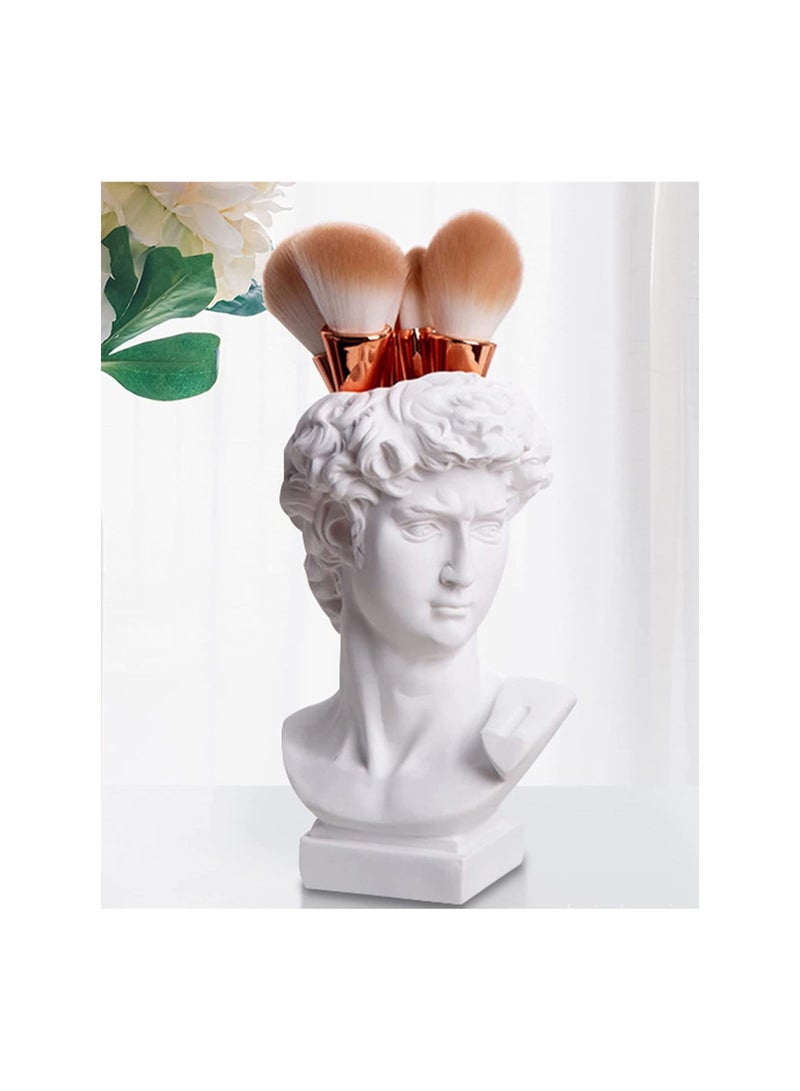 كابتن تيك Head Vase, Hosrnovo Greek Statue Decor David Heads Planter, Roman Style Vintage White Flowers Bowl Creative Housewarming Gift, Decorate Gardening, Bookshelves, Dining Tables(6.5X3.5In)(1 Pack) - Image 1