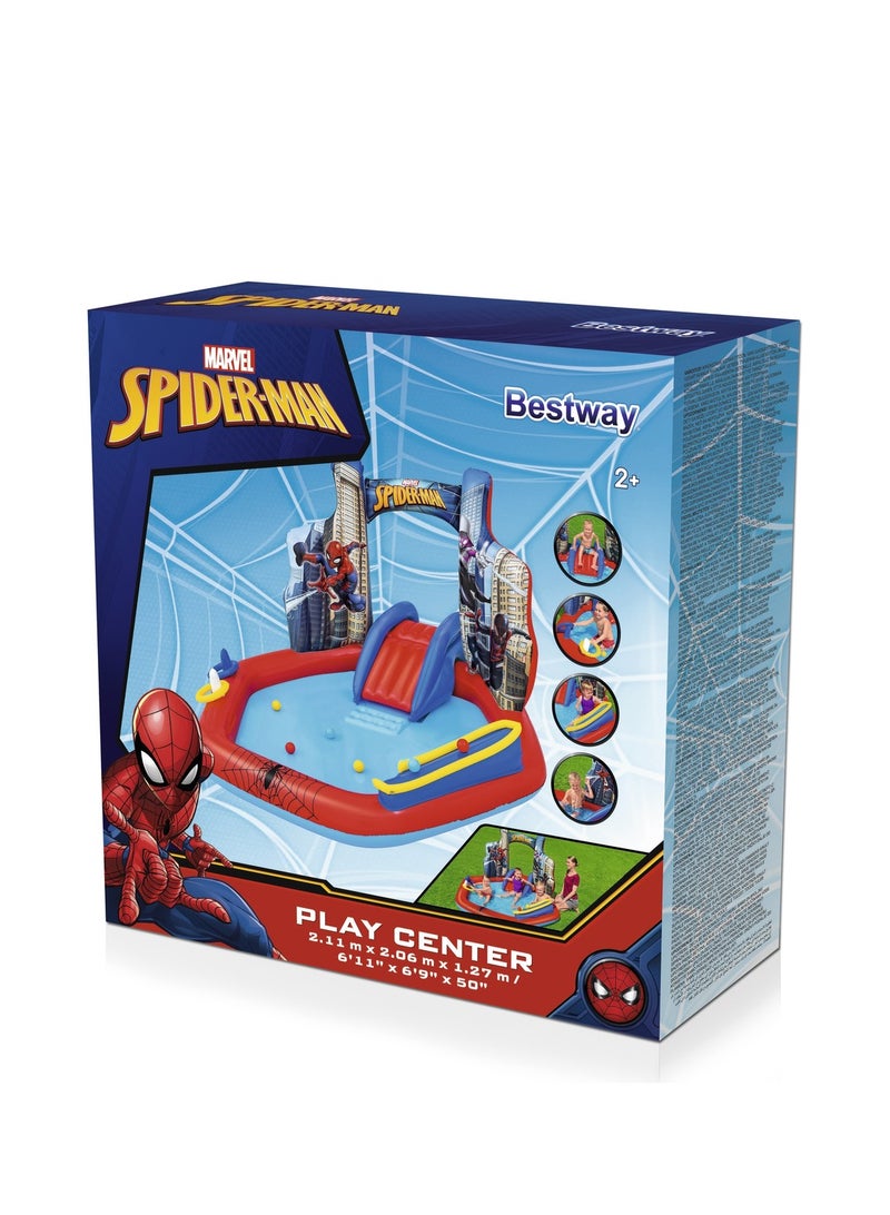 Bestway Children's pool with slide, swimming balls, and inflatable Spider-Man design water toys 98793  - Image 2