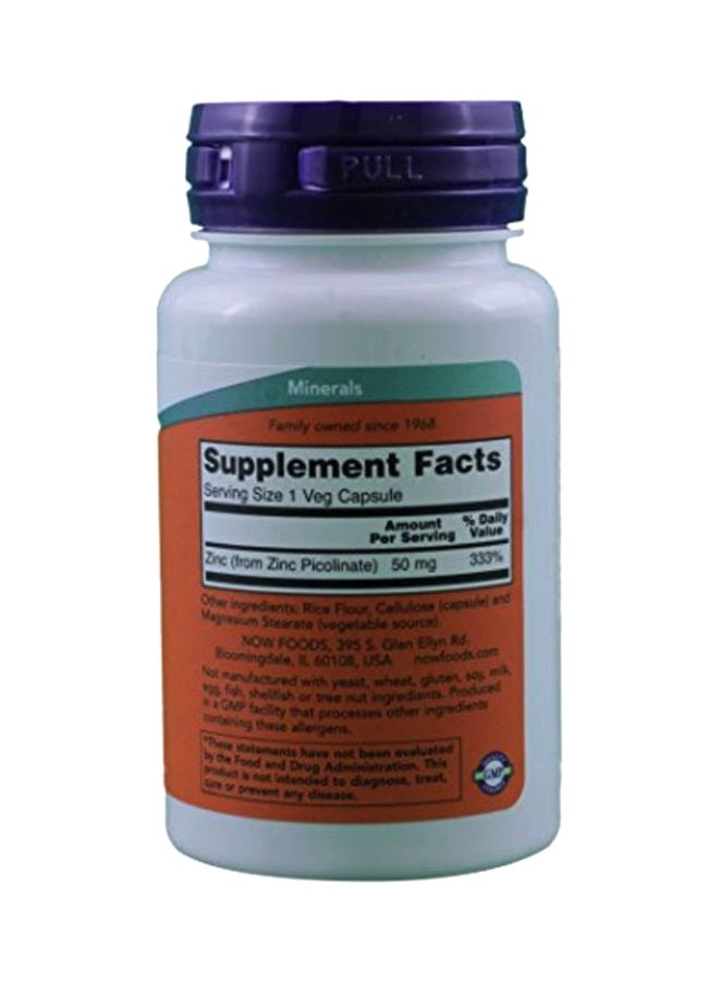 ناو فودز عبوة كبسولات بيكولينات الزنك تحتوي على 60 كبسولة نباتية - Image 2