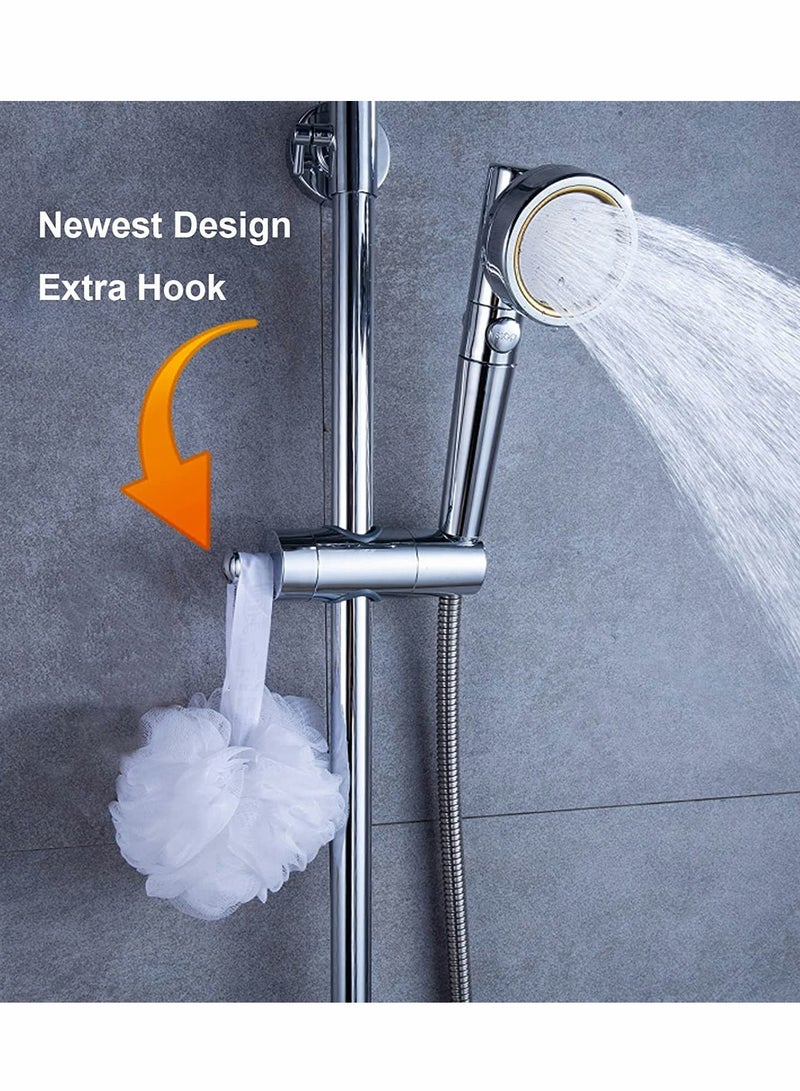 KASTWAVE حامل رأس الدش، عالمي 20-25 ملم O.D. حامل دش يدوي قابل للتعديل، حامل جدار دش بتشطيب كروم - Image 3