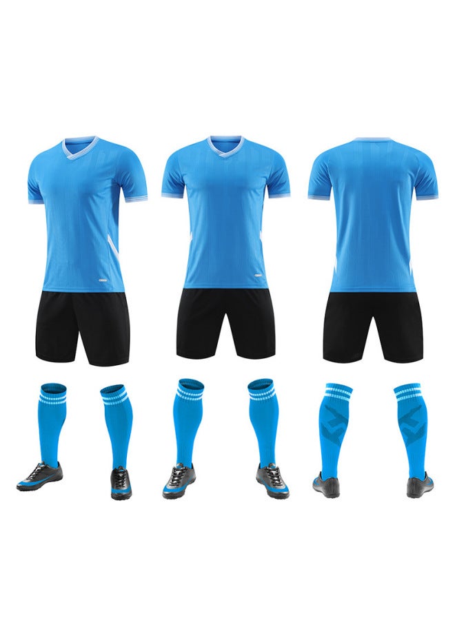 Football Uniform Short-sleeved Football Training Uniform Children Student School Team Football Competition Uniform Adult