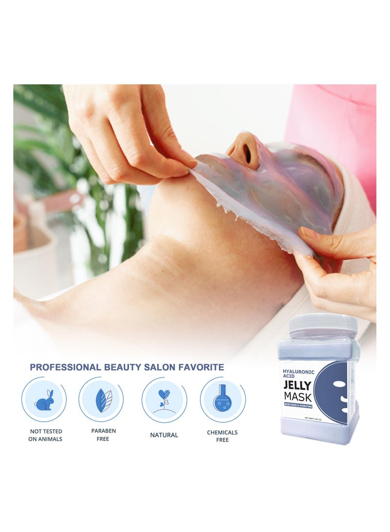 Jelly Mask for Facial Professional, Peel-Off Jelly Mask Hydrating Modeling Mask, Hydro Jelly Mask Powder for Skincare Hydrating, Vegan Sodium Alginate Mask, Paraben Free, Fragrance Free - Image 3