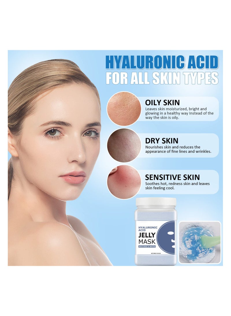 Jelly Mask for Facial Professional, Peel-Off Jelly Mask Hydrating Modeling Mask, Hydro Jelly Mask Powder for Skincare Hydrating, Vegan Sodium Alginate Mask, Paraben Free, Fragrance Free - Image 2