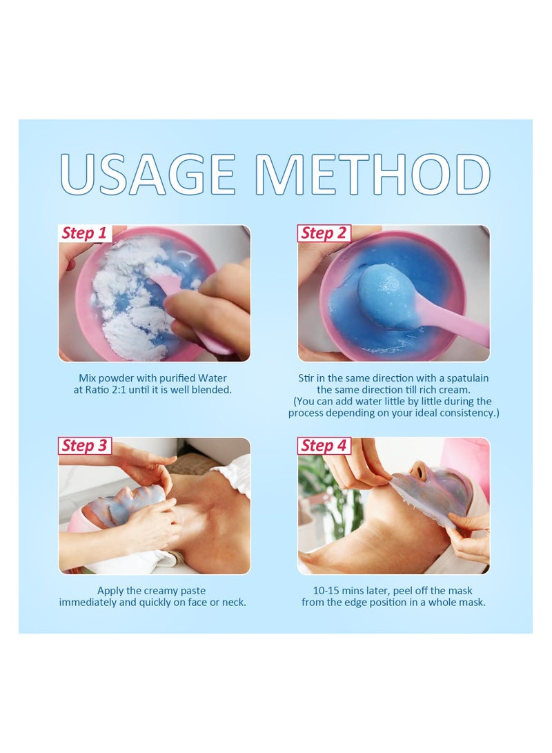 Jelly Mask for Facial Professional, Peel-Off Jelly Mask Hydrating Modeling Mask, Hydro Jelly Mask Powder for Skincare Hydrating, Vegan Sodium Alginate Mask, Paraben Free, Fragrance Free - Image 5