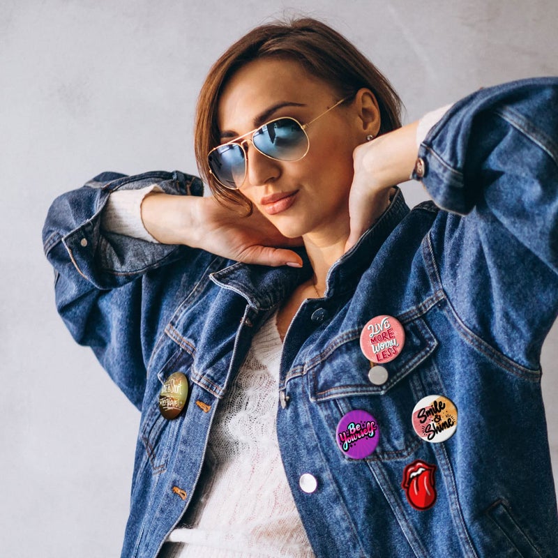 exciting Lives - Funky Fashion Badges Set Of Six - Gift for Birthday, Travelers, Party - Gift for SIster, Brother, Friend, Relative, Family - Image 2