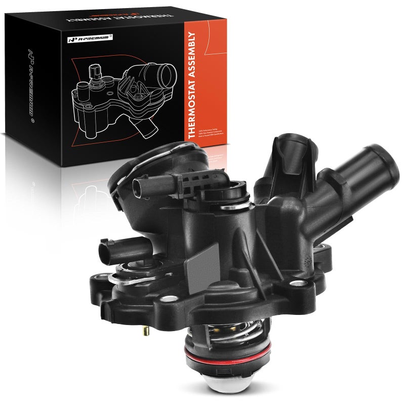 APremium Engine Coolant Thermostat Housing Assembly Compatible with MercedesBenz W205 C250 R172 SLK250 20122015 W212 E250 20142016 18L
