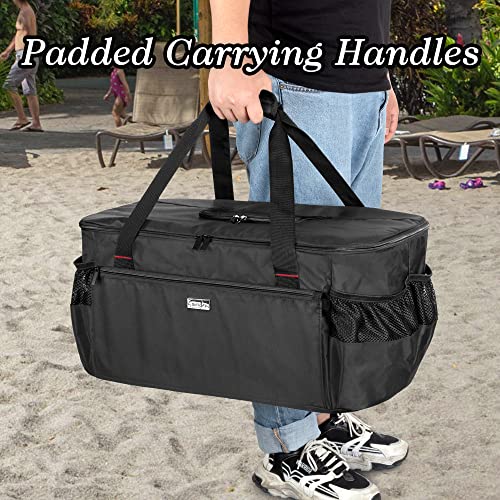 samdew Outdoor Grill Cover Compatible with Weber 121020 Go-Anywhere Charcoal Grill, Portable Grill Storage Carry Bag Compatible with Weber 1141001 Go-Anywhere Gas Grill, Bag Only (Patented Design) - Image 5