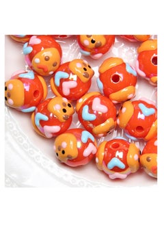 Taiahiro 18mmNew heavy oil hand-painted beaded beads, diy beaded jewelry accessories, DIY mobile phone chains, car hanging bag chains, hair rope beaded accessories(1piece/bag)  - Image 1