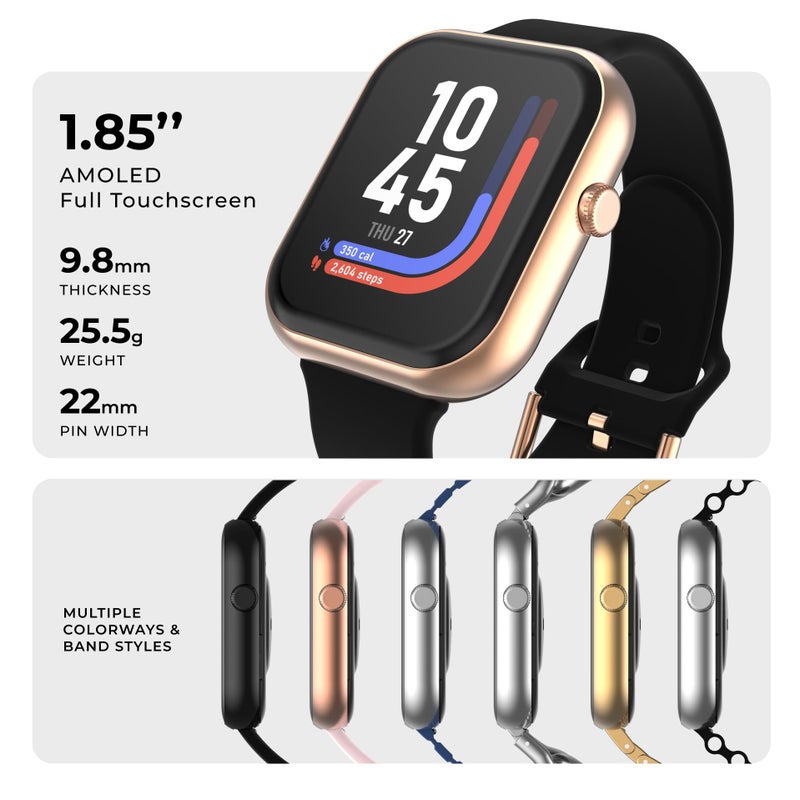 iTouch AIR 5 Smartwatch â€“ 1.85â€ AMOLED Display, Bluetooth Calling, 100+ Sport Modes, Heart Rate, SPOâ‚‚, Stress & Sleep Tracking, IP68 Water Resistant, 7-Day Battery Life â€“ for Android & iOS - Image 2