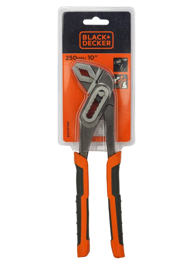 BLACK+DECKER Black+Decker 250mm Bimaterial Steel Waterpump Pliers - BDHT81589  - Image 1