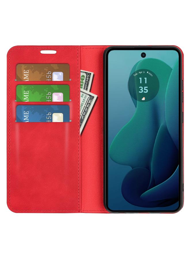 S-TOP Case For Motorola Moto G 5G 2024 Retro-skin Magnetic Suction Leather Phone Case - Image 4