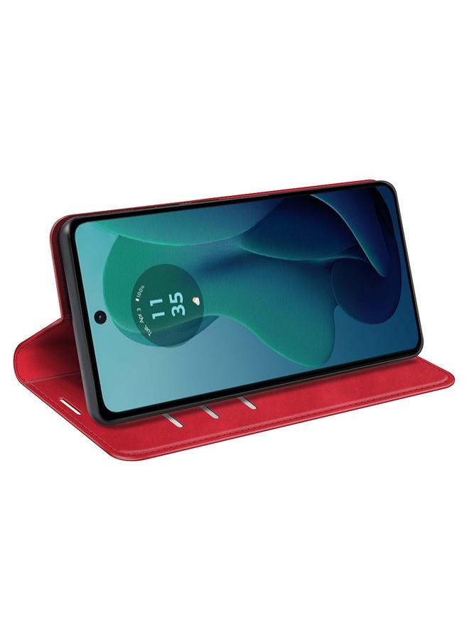 S-TOP Case For Motorola Moto G 5G 2024 Retro-skin Magnetic Suction Leather Phone Case - Image 5