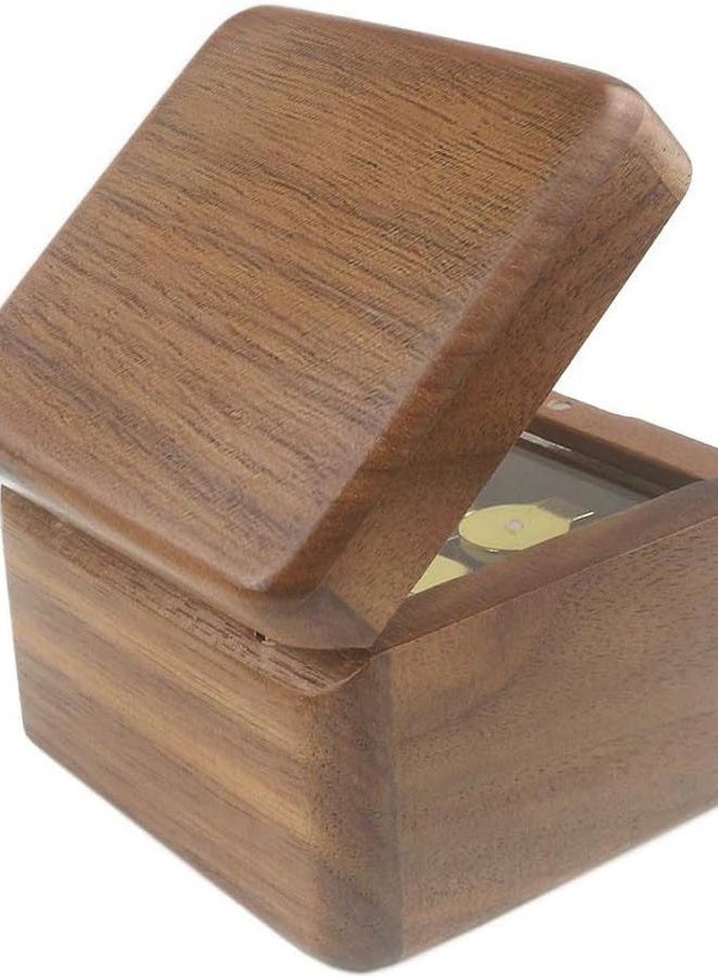 Sinzyo Natural Wooden Music Box with Customizable Photos Wind Up Musical Box Gifts for Christmas,Birthday and Valentine's Day(Simple Walnut, Tone:Can't Help Falling in Love) - Image 3