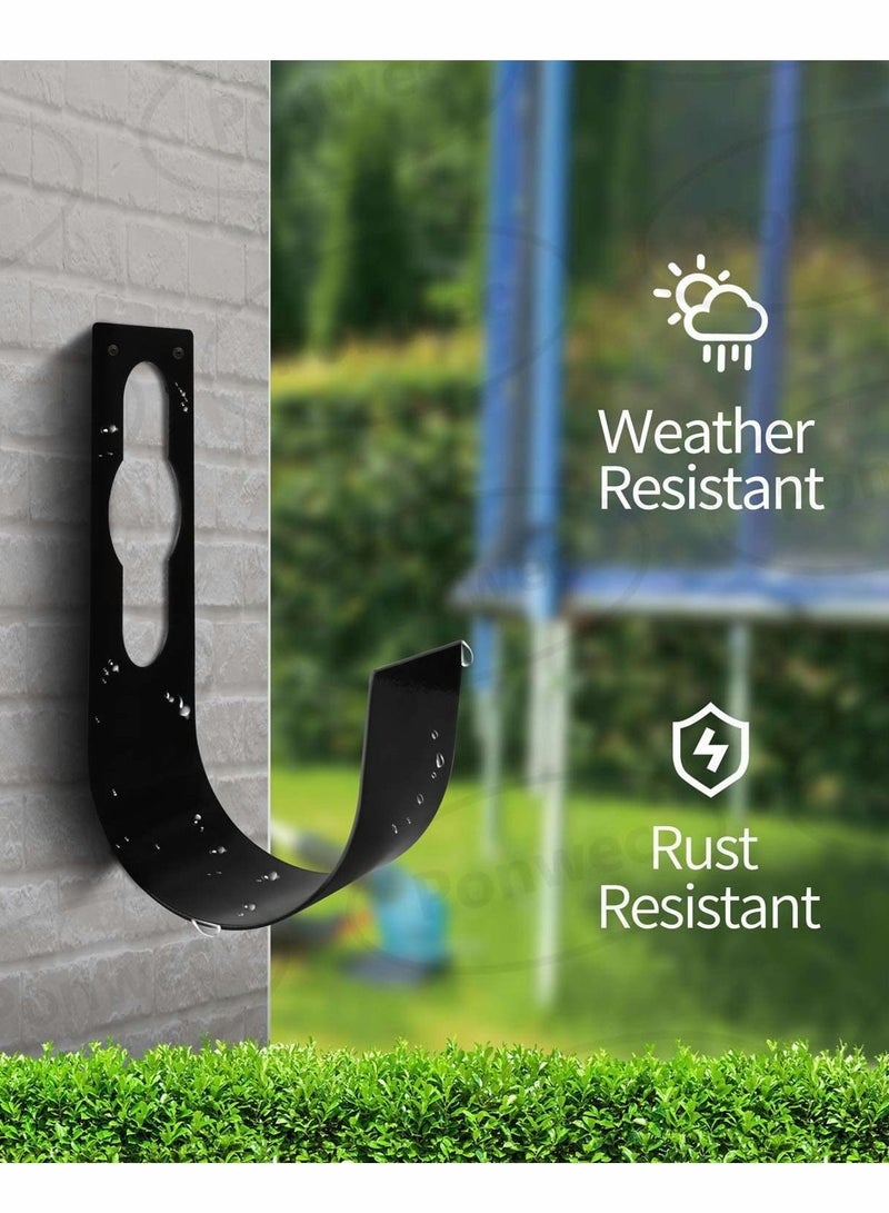 Captaintech Garden Hose Holder Wall Mount, Stainless Steel Durable Heavy Duty Wall Mount Water Spigot Tap Hook Holder Fit 25FT/50FT/75FT/100FT Hose - Image 2