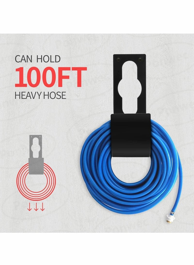 Captaintech Garden Hose Holder Wall Mount, Stainless Steel Durable Heavy Duty Wall Mount Water Spigot Tap Hook Holder Fit 25FT/50FT/75FT/100FT Hose - Image 4