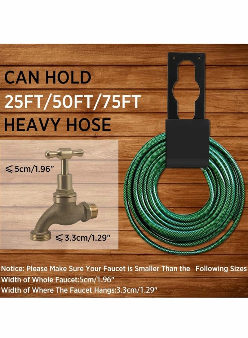 Captaintech Garden Hose Holder Wall Mount, Stainless Steel Durable Heavy Duty Wall Mount Water Spigot Tap Hook Holder Fit 25FT/50FT/75FT/100FT Hose - Image 5