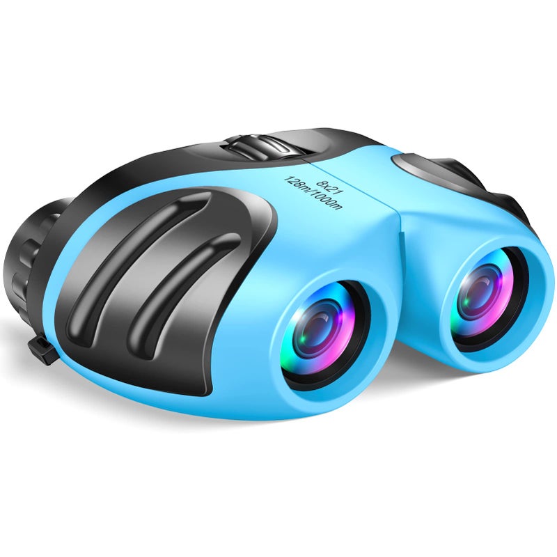 LET'S GO! Binoculars for Kids Boys, Outdoor Toys for 3-9 Year Old Boy New Best Gifts for 3-9 Year Old Boys Christmas Xmas Stocking Stuffers Fillers for Boy Blue - Image 1