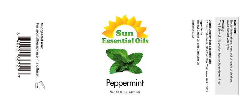 Sun Essential Oils زيوت الشمس الأساسية زيت النعناع الأساسي 16 أونصة - زيت النعناع لموزع الروائح، صناعة الشموع، العلاج بالروائح - Image 2