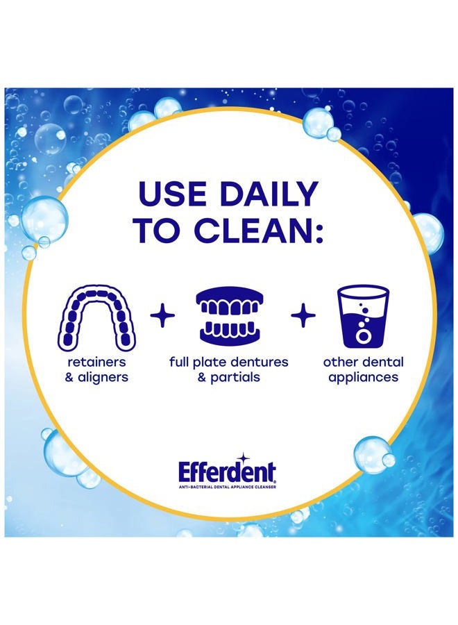 Efferdent Retainer Cleaning Tablets, Denture Cleaning Tablets for Dental Appliances, Overnight Whitening, 126 Count - Image 3