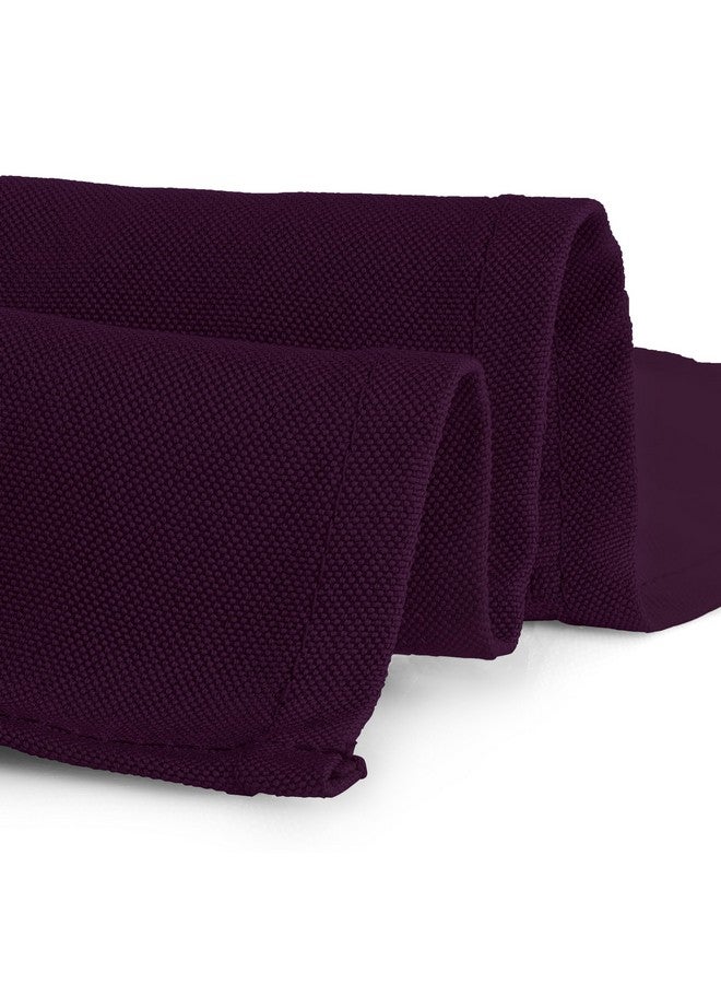 Gee Di Moda Fitted Tablecloth - 72 x 30 Inch Eggplant Fitted Table Cloth for 6 Foot Rectangle Table - Heavy Duty Washable Fabric - for 6 Ft Buffet Table Holiday Party Dinner Wedding & Trade Show - Image 3