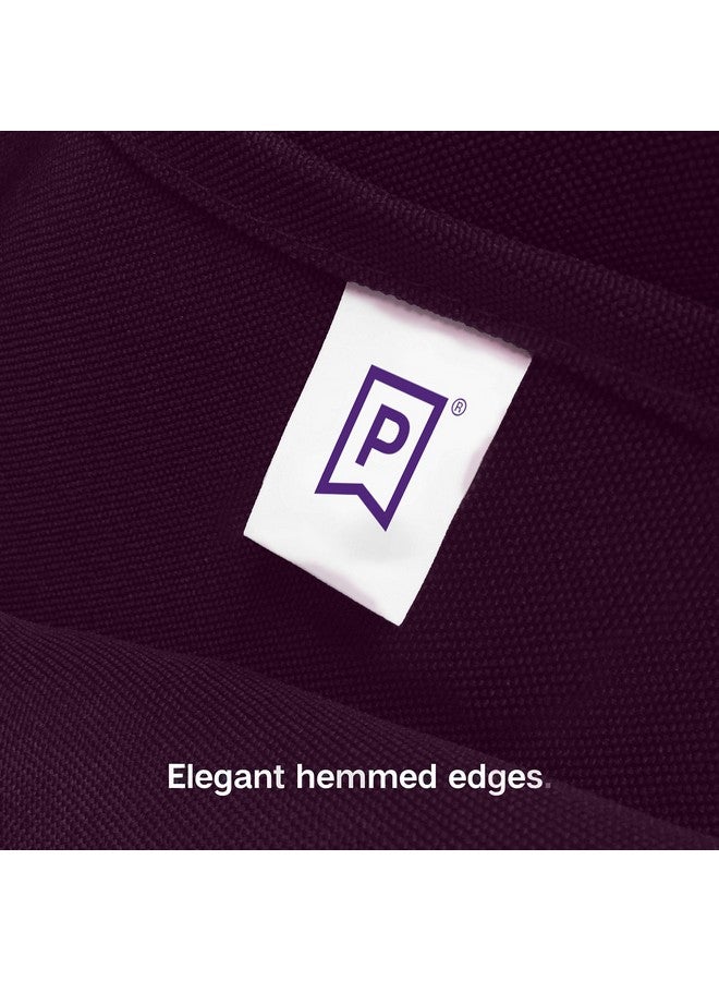 Gee Di Moda Fitted Tablecloth - 72 x 30 Inch Eggplant Fitted Table Cloth for 6 Foot Rectangle Table - Heavy Duty Washable Fabric - for 6 Ft Buffet Table Holiday Party Dinner Wedding & Trade Show - Image 5