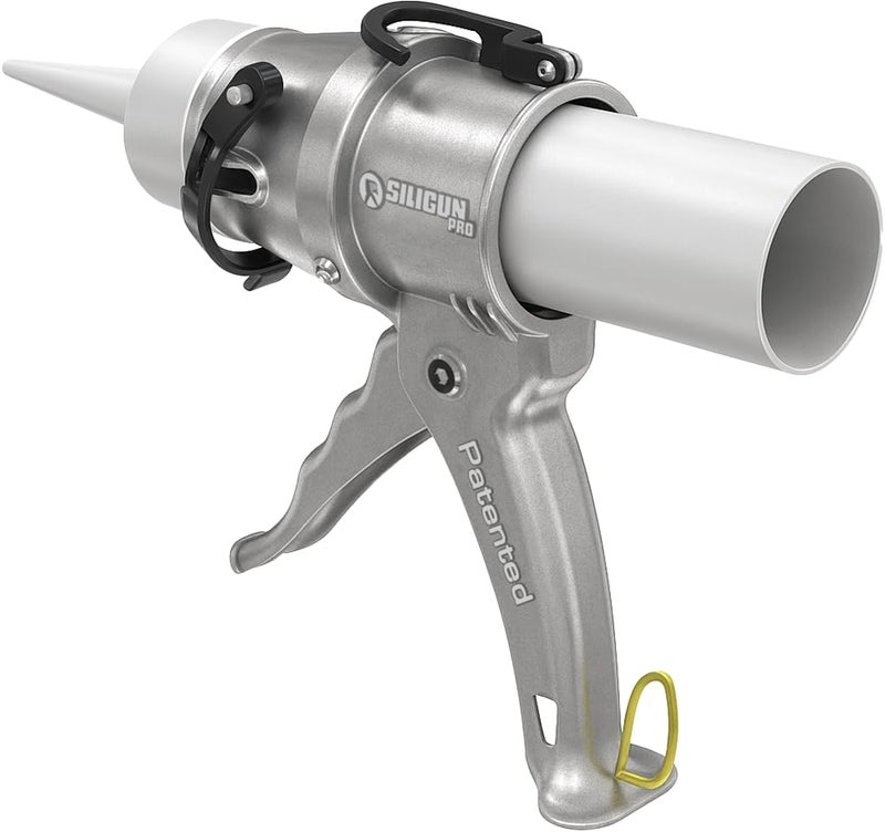 SILIGUN™ PRO Compact 24:1 Caulking Gun - No Drip Caulk Gun - Patent Design - Lightweight Aluminum Frame - Works with all 10 oz Tubes (SILIGUN PRO) - Image 1