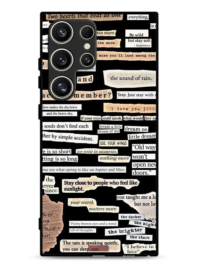 Tolwak Samsung Galaxy S24 Ultra 5G Protective Case Cover Quotes Stickers - Image 1