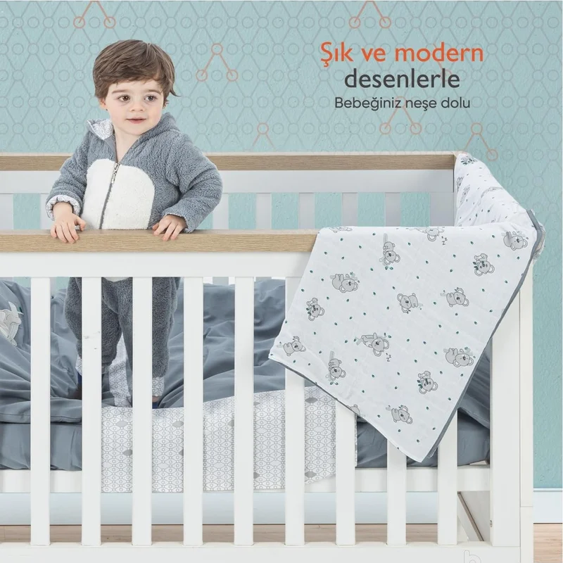 Gezenbebe Hero Muslin Baby Blanket (120X120) Elephant