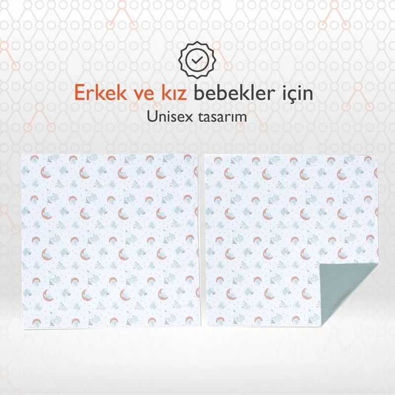 Gezenbebe Hero Muslin Baby Blanket (120X120) Elephant