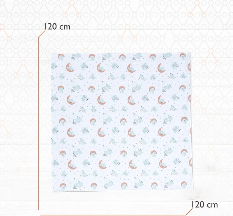 Gezenbebe Hero Muslin Baby Blanket (120X120) Elephant